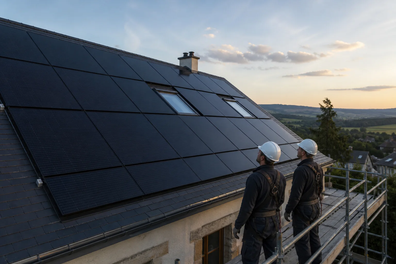 Inspection finale d’une installation photovoltaïque